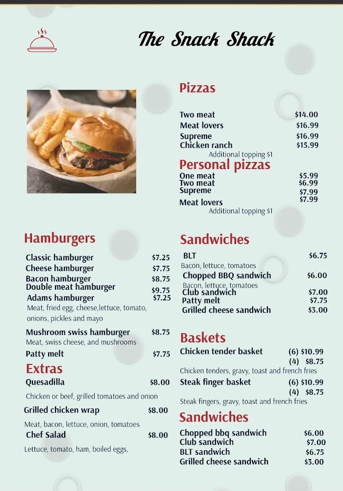 Snack Shack Menu image 1